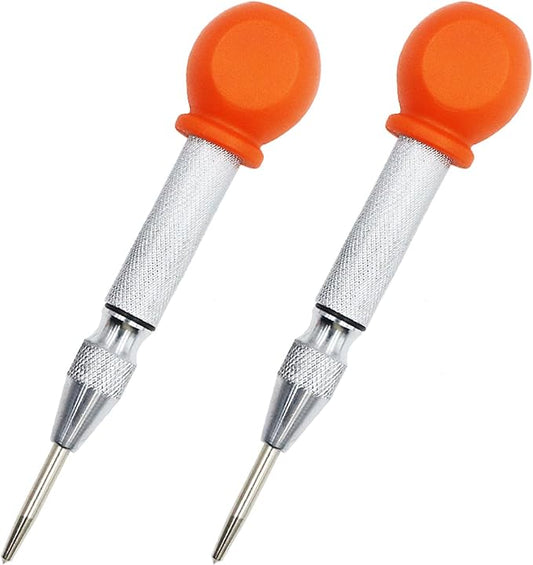 2-Pieces Automatic Center Punch, 5 Inch Adjustable Impact Hole Punch Metal Punch by WHLLING