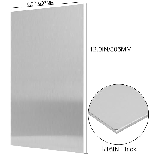 430 Stainless Steel Sheet Metal 8" x 12" x 1/16" Inch Metal Plates - Image 3