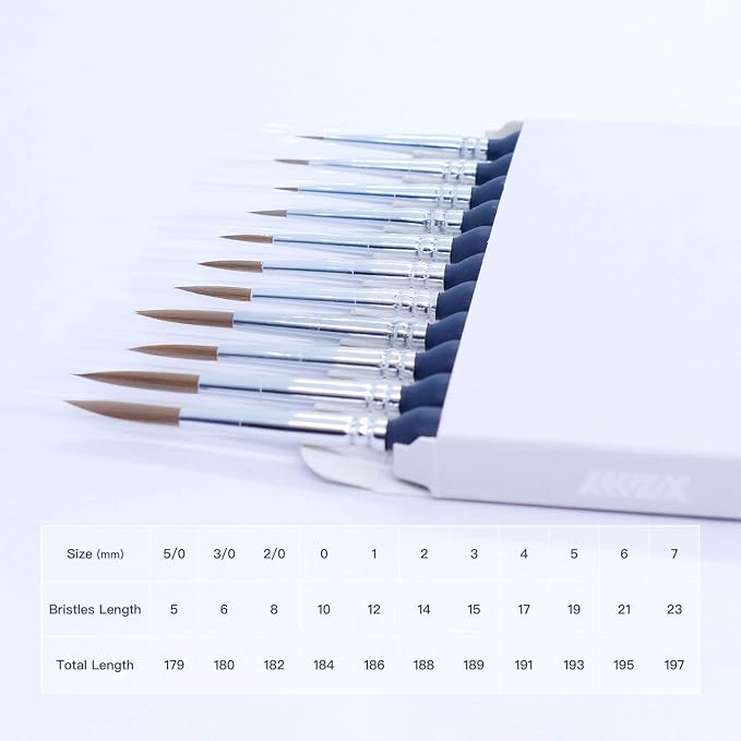 11Pcs Fine Detail Paint Brushes Set Fine Tip Paint Brush Miniature Mini Paints - Image 4