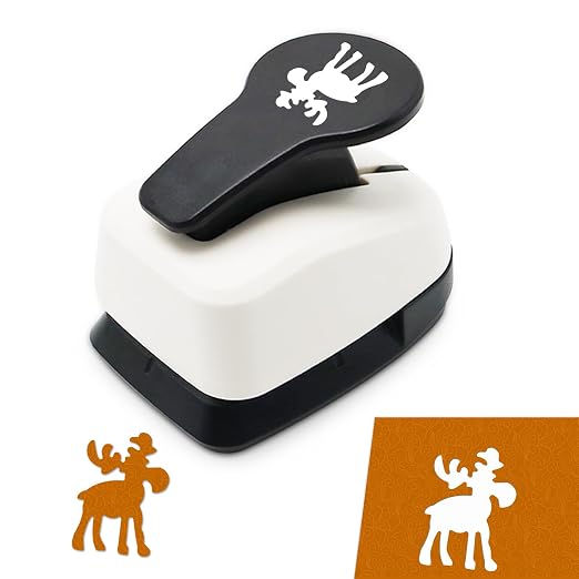 1 inch Christmas Punch for Craft, Deer Paper Punch for Paper Crafting, by HKKYOArtsCrafts