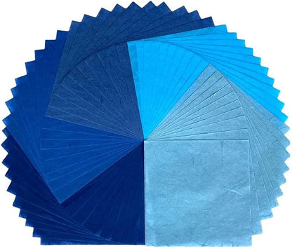 50 Sheets 6 x 6 Inches Natural Fiber Mulberry paper Sheets Square Origami Paper by RATREE888