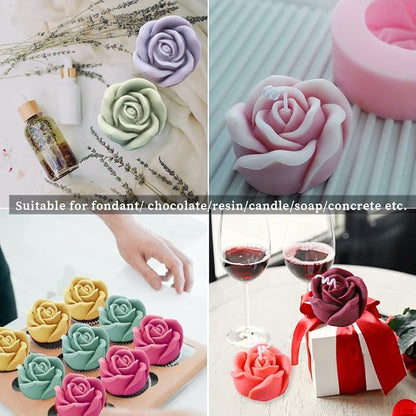 3D Rose Silicone Molds, Bloom Flower Silicone Fondant Mold - Image 4