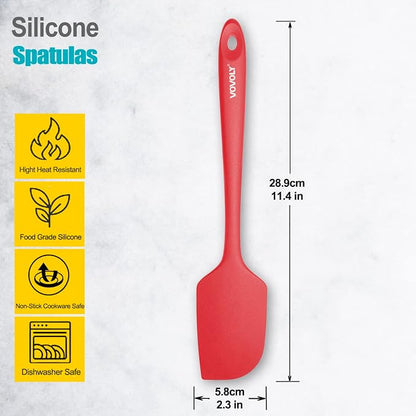 3 Pack Large Silicone Spatula for Kitchen, 600°F Heat resistant Rubber Spatulas - Image 2
