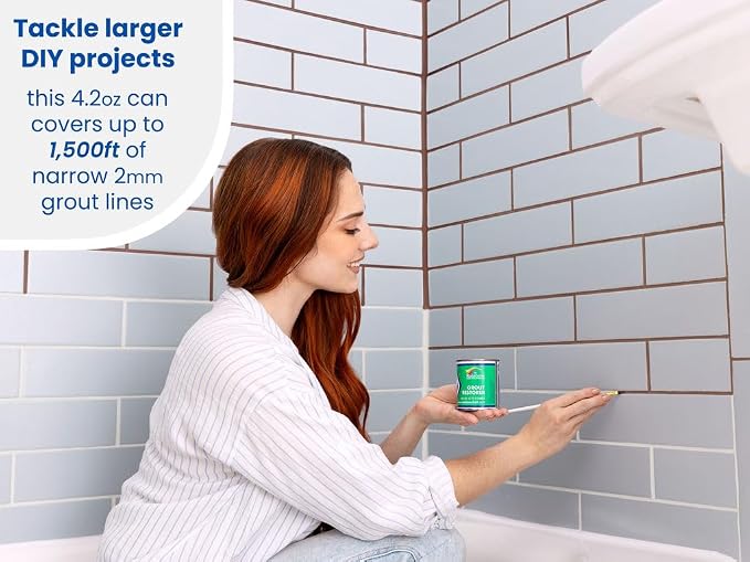 Grout Pen Brown Grout Paint: Waterproof Tile Paint Grout Refresh Restorer - Image 3