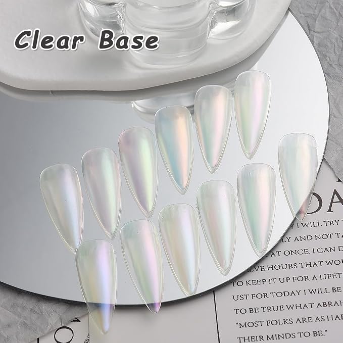 12 Jars Mermaid Chrome Nail Powder, Iridescent Aurora Powder Pearlescent Dust - Image 4