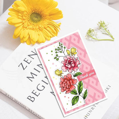 ORIGACH Realistic Flower Layering Stencil Stamp and Die Set - Image 4