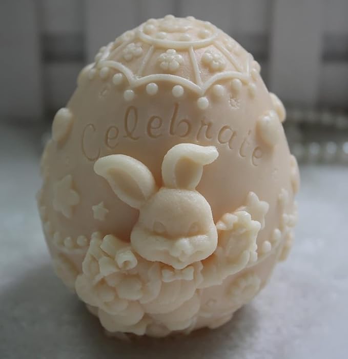 Rabbit Egg Soap & Candle Mold by ESEENSSiliconeMolds