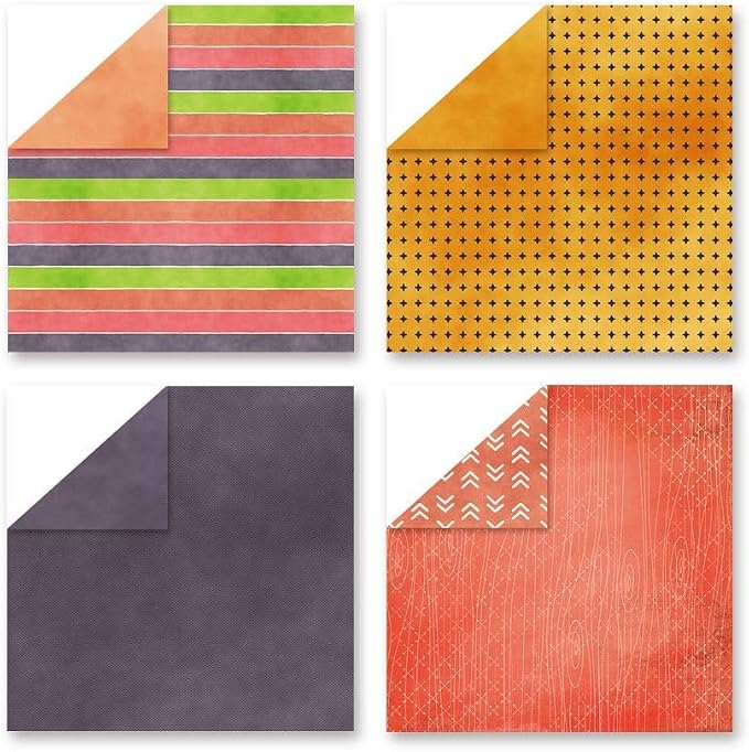 Boho Scrapbook Paper Vintage Flower Pattern Papers Pad 12×12, 24 Sheets - Image 5
