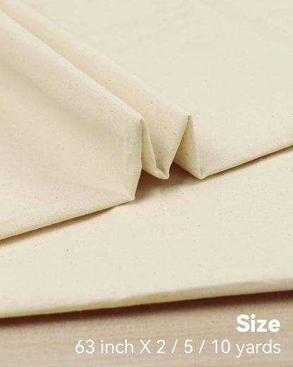 HOTGODEN Light Weight 100% Cotton Muslin Fabric: 63 inch x 2, 10 Yards - Image 3