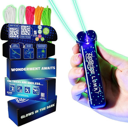 ZipString Luma - The Patented Glow-in-The-Dark Toy That Flies a Loop of String by ZIPSTRINGLLC