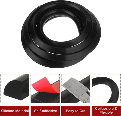 uxcell Flexible Molding Trim, 118 Inch Flexible Quarter Round Molding Silicone - Image 3