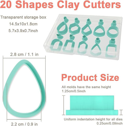 10 Sets Geometric Clay Cutters, Clay Jewelry Making Kit - Image 3