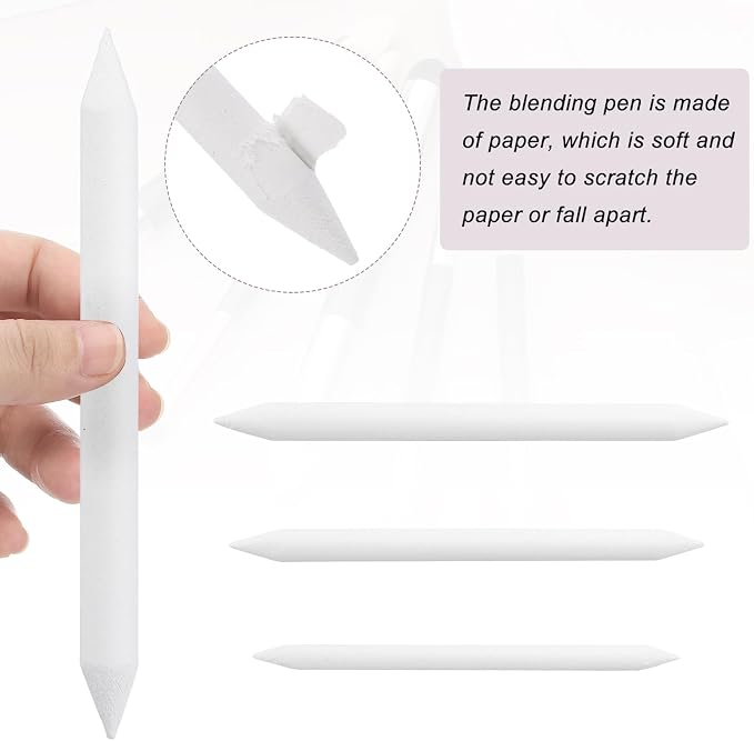 MECCANIXITY Blending Stumps for Drawing, Tortillions Paper Art Blenders Sticks - Image 4
