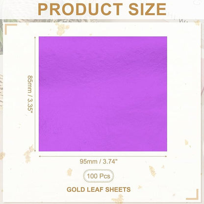 PATIKIL Gold Leaf Sheets for Art 3.7" x 3.4" - Image 2
