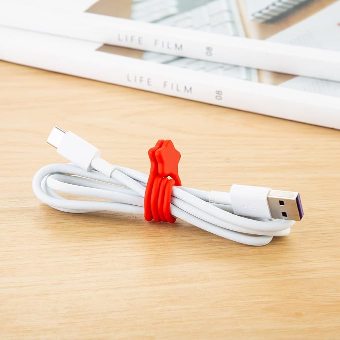 Reusable Silicone Magnetic Cable Ties, 7.48'' Magnetic Twist Ties - Image 2