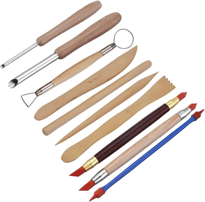 Meuxan 40PCS Pottery Tool Set Clay Sculpting Modeling Tools - Image 5