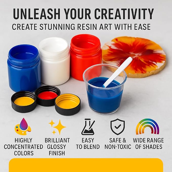 BALTIC DAY – 10 Pigment Paste for Epoxy Resin – Opaque Epoxy Colorant, Liquid - Image 6