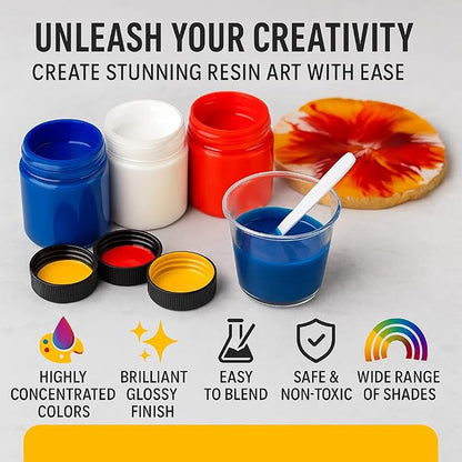 BALTIC DAY – 10 Pigment Paste for Epoxy Resin – Opaque Epoxy Colorant, Liquid - Image 6