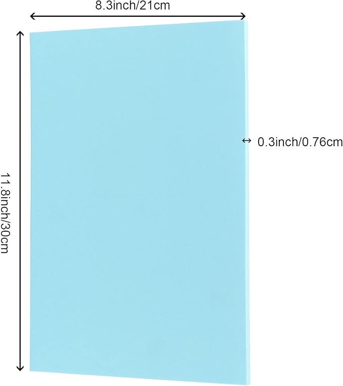ZOENHOU 5 PCS 8.3 x 11.8 Inch Blue Large Rubber Stamp Carving Blocks, Rectangle - Image 2