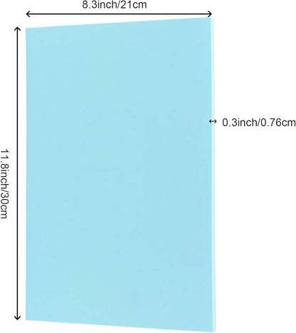 ZOENHOU 5 PCS 8.3 x 11.8 Inch Blue Large Rubber Stamp Carving Blocks, Rectangle - Image 2