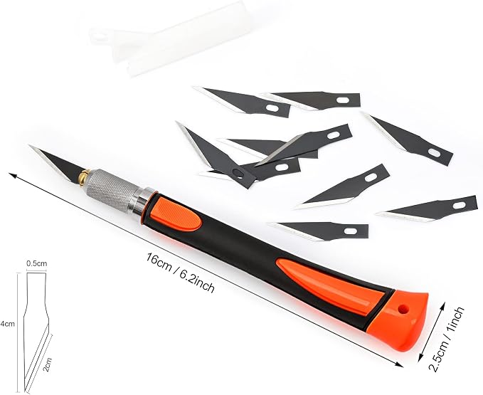 EHDIS Precision Hobby Knife Set Utility Craft Knife Kit - Image 2