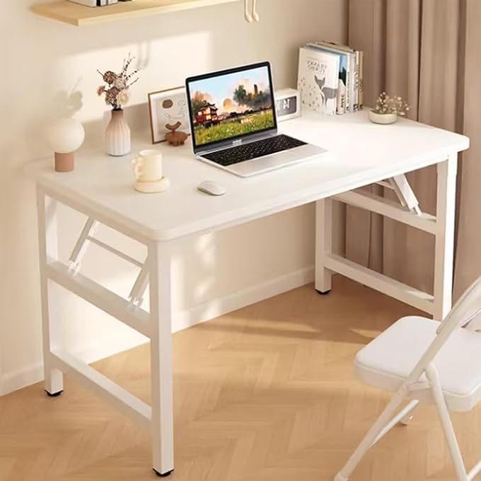 39.4 Inch Foldable Desks for Small Spaces, Foldable Desk No Assembly, Small by Unknown