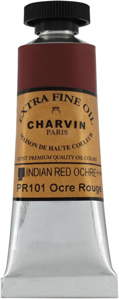 Charvin Extra Fine Oil Paint, Indian Red Ochre 20 ml - Image 2