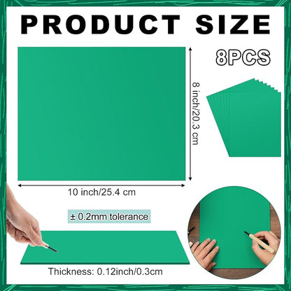 Yeaqee 8 Pcs 8 x 10 Inch Linoleum Block Rubber Carving Block Soft Linocut - Image 2