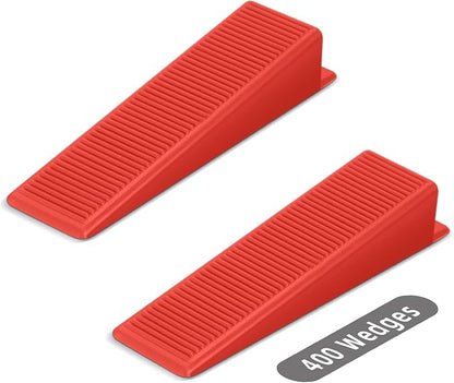 400 Pcs Reusable Tile Leveling System Wedges Suitable by Tanzfrosch