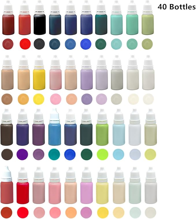 JAJADO 54 Pcs Water Marbling Paint Kit, Water Paint Marbling Ink & Turkish - Image 3