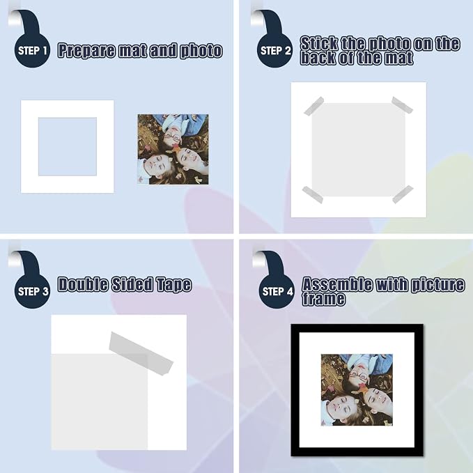 Mat Board Center, 16x16 for 12x12 White Photo Picture Mats - Image 6