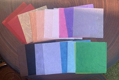 50 Sheets 6 x 6 Inches Natural Fiber Mulberry paper Sheets Square Origami Paper - Image 7