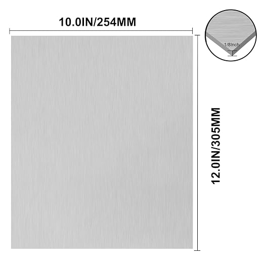 6061 T651 Aluminum Sheet Metal 10 x 12 x 1/8 Inch Thickness Rectangle Metal - Image 2