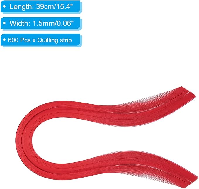 PATIKIL Quilling Strips Paper 600pcs 1.5mm 39cm Origami Paper Quilling Kits - Image 2