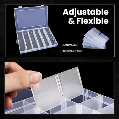 8pack 36 Grids Plastic Clear Organizer Box bead Storage Containers - Image 3