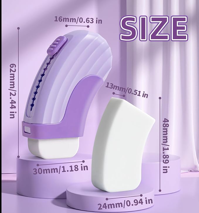 4+1 Pack Rubber Erasers Sliding Retractable Eraser, Large White Erasers - Image 2