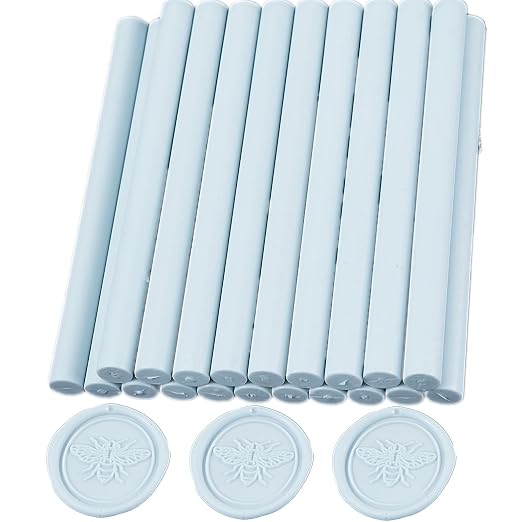 Baby Blue Wax Seal Sticks, ONWINPOR 20pcs Glue Gun Wax Sealing Sticks by ONWINPOR
