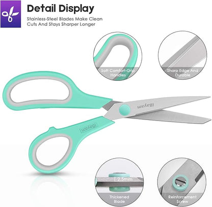 8 '' Multipurpose Heavy Duty Scissors Bulk 24-Pack, 2.5mm Thickness Ultra Sharp - Image 3