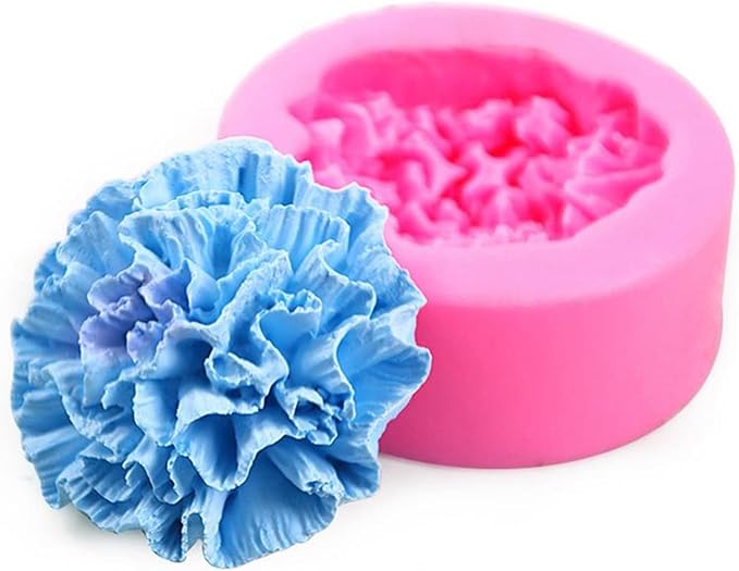 Carnation Flower Silicone Mold for Fondant Chocolate Candy Cake Decorating - Image 3