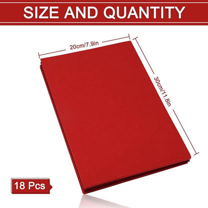 Whaline 18Pcs Felt Fabric Sheets Soft Thick Assorted Red Craft Felt Pack - Image 2