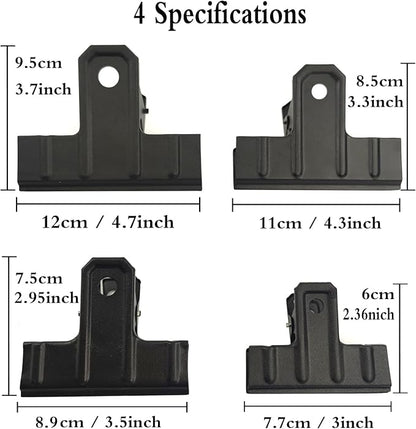 Locci Black Large Bull Clips, 10 Pack Extra Large Binder Clips 4.7 Inch - Image 7