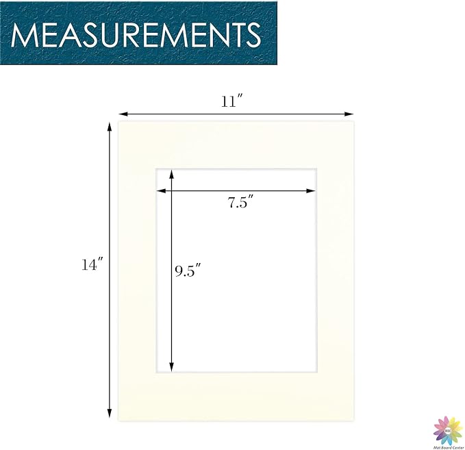 Mat Board Center, 11x14 for 8x10 Ivory Turret Color Mats - Image 2