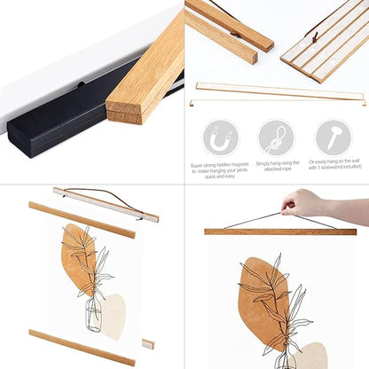 Ywlake Magnetic Poster Hanger, 14x22 14x20 14x24 Poster Frame Wood Wooden - Image 2