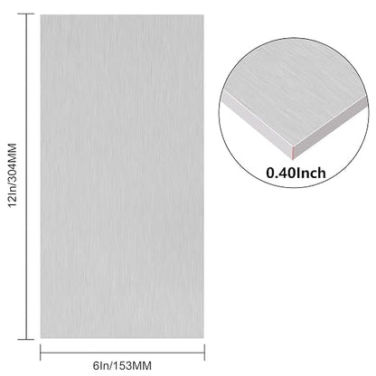 6061 T651 Aluminum Sheet Metal 6 x 12 x 0.40 Inch Flat Plain Aluminum Plate - Image 2