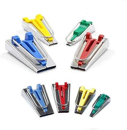 YICBOR Set of 4 Sizes Bias Tape Maker 6mm 12mm 18mm 25mm Fabric Sewing Quilting by YICBOR