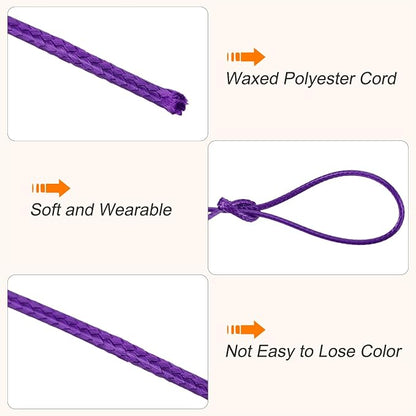 MECCANIXITY Waxed Cord 0.8mm Waxed Polyester Cord 175 Yard Wax String - Image 3