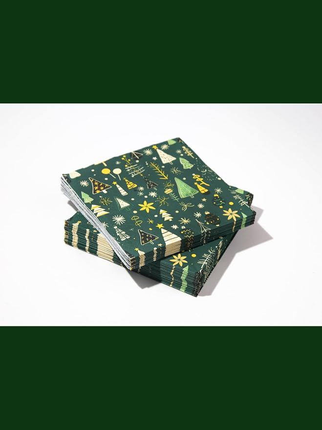 Premium Designer Paper Napkins, 3-Ply 6.5 x 6.5-inches Fold Disposable - Image 9