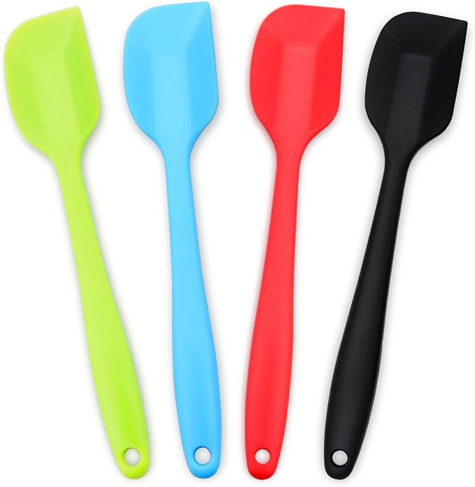 4-Piece Silicone Spatula, Heat-Resistant Non-stick Rubber Spatulas by ALLWIN-HOUSEWARE