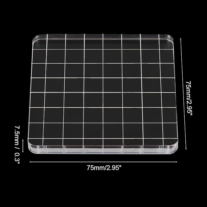 PATIKIL 3"x3" Acrylic Stamp Block - Image 2