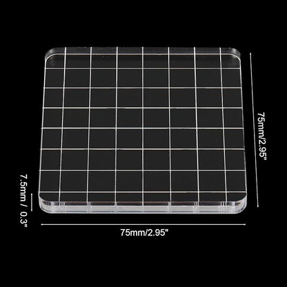 PATIKIL 3"x3" Acrylic Stamp Block - Image 2